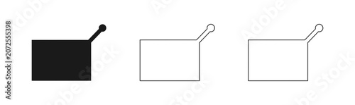Watering can icon set silhouette line art and outline versions for garden and home projects