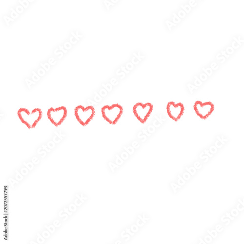 Chalk Texture Hearts border