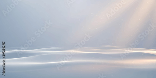 Canvastavla Soft light streams through a serene, abstract landscape, creating gentle, undulating waves of color and light that evoke a sense of peace and tranquility