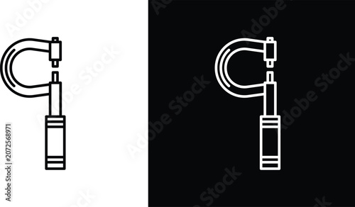 Fotografia Micrometer icons in black and white colors
