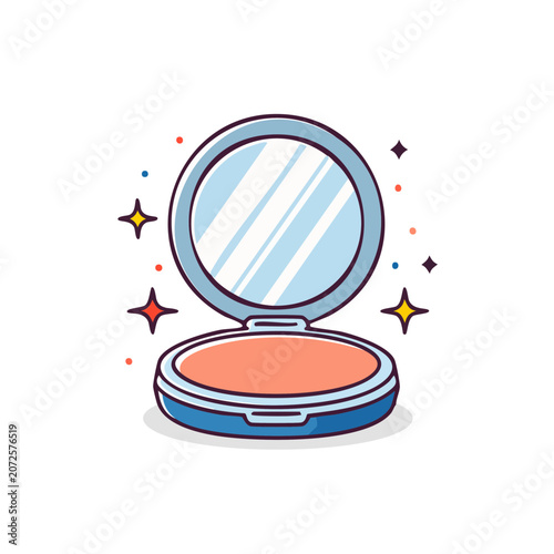 Flat vector illustration of hourglass with sand