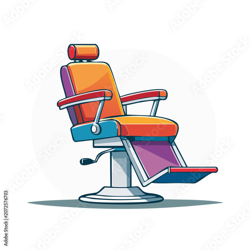 Modern flat vector office chair illustration