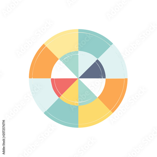 Colorful circular diagram with segments