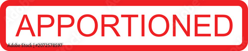 Konstfotografi Red apportioned sign with white background  isolated