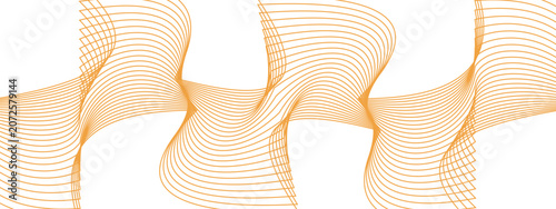 Abstract Orange Line Matrix on White Background, Geometric Wave Grid Lattice Interlocking Vector Art