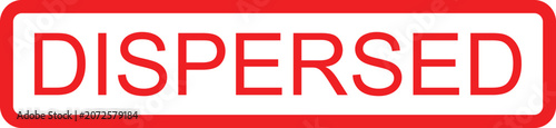 Photos Red dispersed text on white background with border