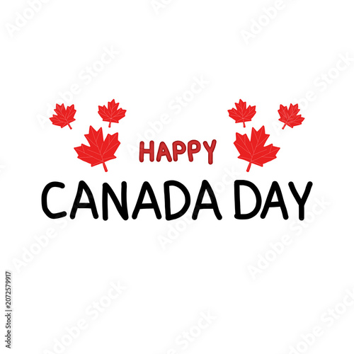 canada text with flag illustration