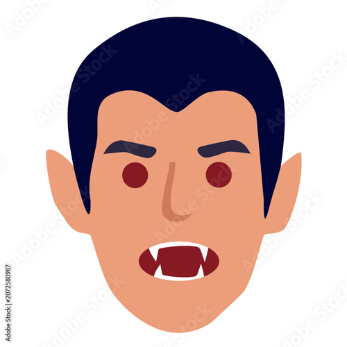 Fényképezés creepy vampire count dracula head avatar on halloween day