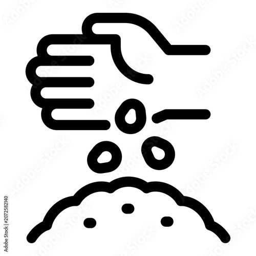 Planting icon. Vector line icon