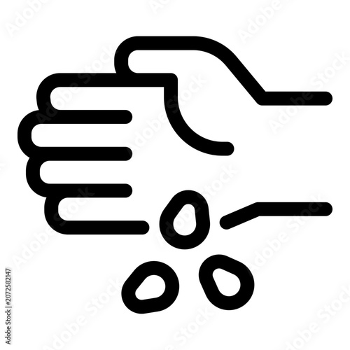 Planting icon. Vector line icon