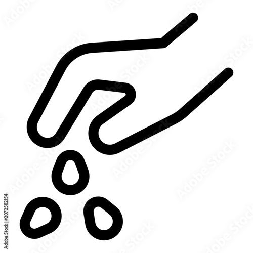 Planting icon. Vector line icon