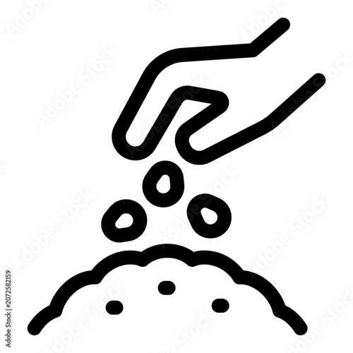 Planting icon. Vector line icon