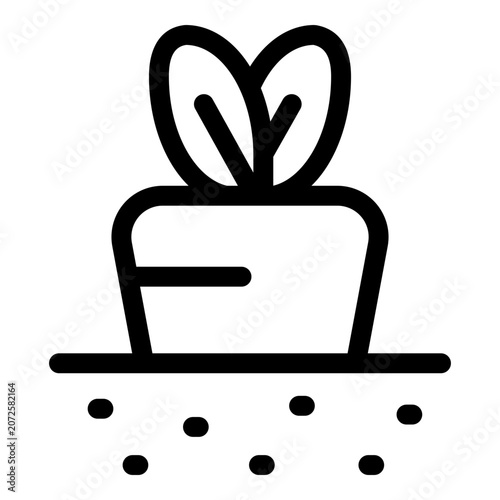 Carrot icon. Vector line icon