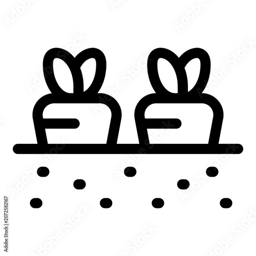 Carrots icon. Vector line icon