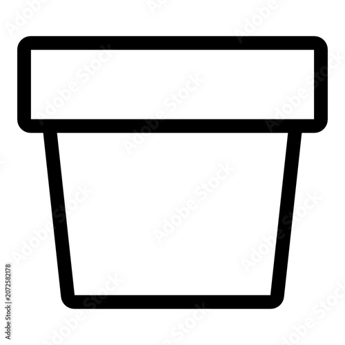Flower Pot icon. Vector line icon
