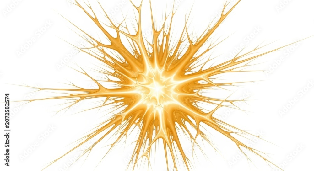 Fototapeta premium Vibrant orange explosion light effect