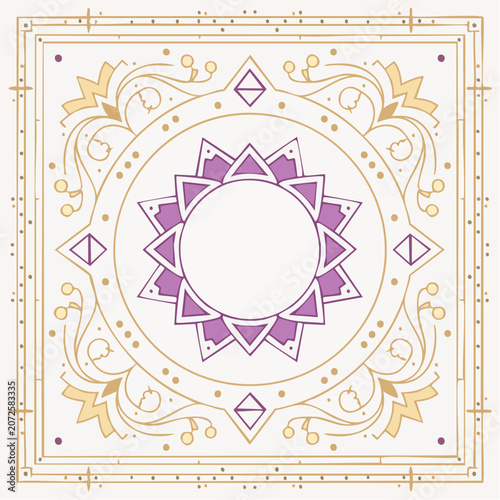 Mandala Design with Geometric and Floral Elements