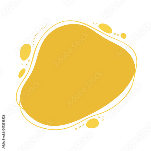 Yellow organic abstract blob vector shape