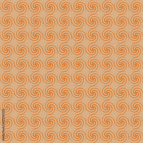 Abstract Geometric Spiral Swirl Pattern Graphic with Orange Lines