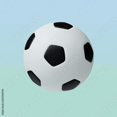 3D render soccer ball illustration for sports championship