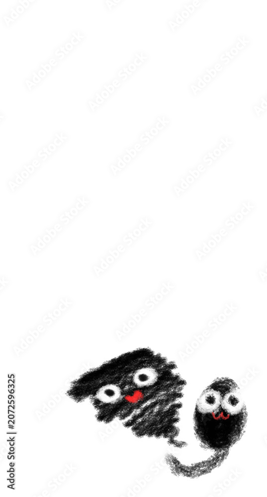 Fototapeta premium 可愛い2人のオバケ 
