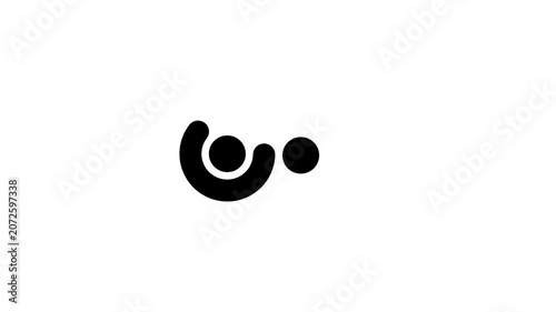 Minimal Abstract Loading Icon Animation Loop.4k video