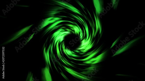 Green Abstract Swirl Vortex Animation Loop.4k video