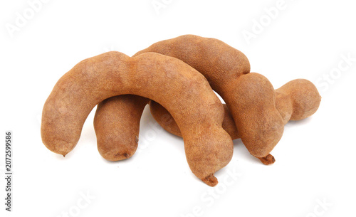 Sweet tamarind on a white background