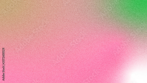 Bild auf Leinwand Gradient background highlights a harmonious blend of light pink and fresh green colors, incorporating a soft grain texture that provides an inviting atmosphere and ideal copy space for projects