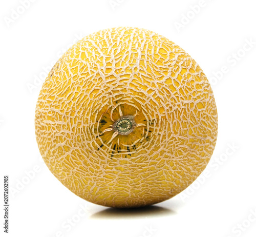 Cantaloupe melon on white background