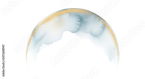 Blue watercolor arch minimalist design for wedding banner