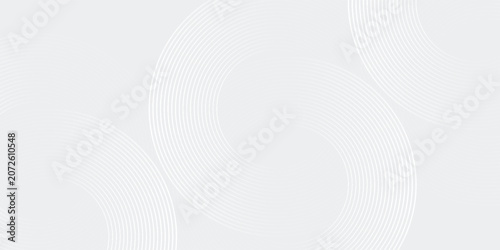 Obraz na plátně Abstract white glowing geometric lines on gray background