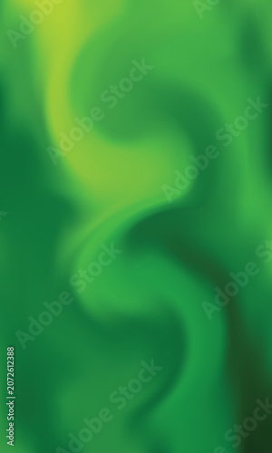 Vibrant, dynamic abstract background, with swirling green, and yellow gradients