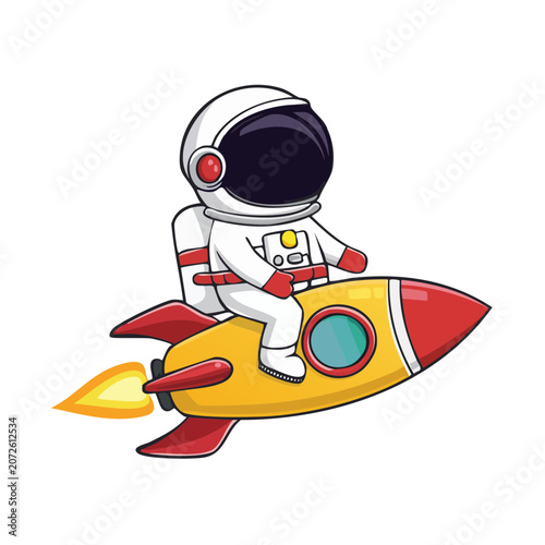 Flat vector illustration of robot holding camera