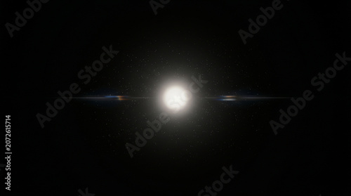 Fotografi White light streak lens flare on black background