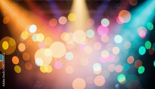 Stage Lights Bokeh Background Concert Event Performance