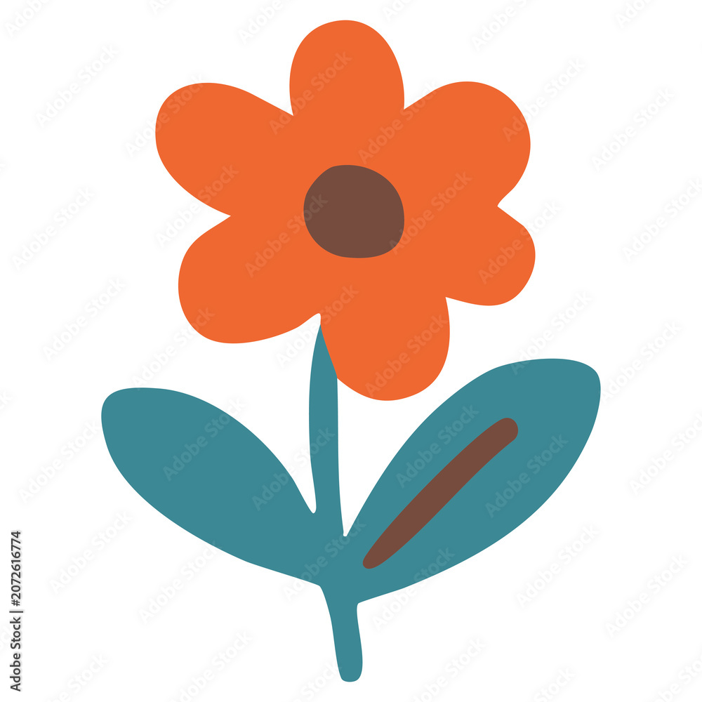 Fototapeta premium Flower Decoration Illustration Icon