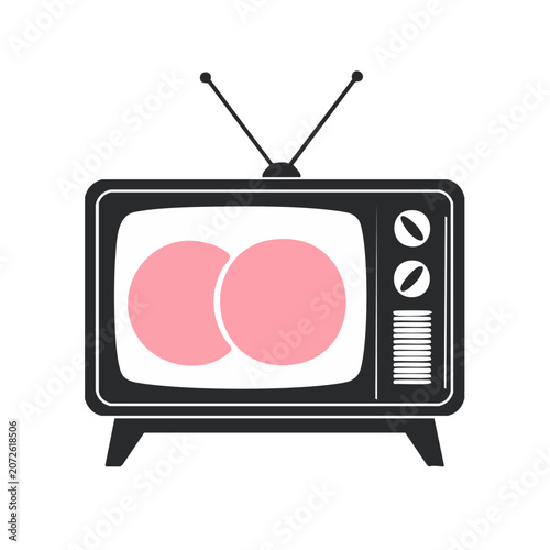 Vintage Television Vector Illustration