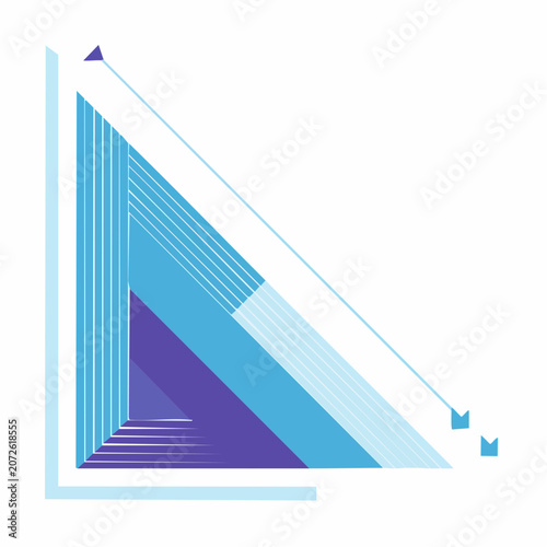 Abstract Geometric Design with Blue and Purple Tones