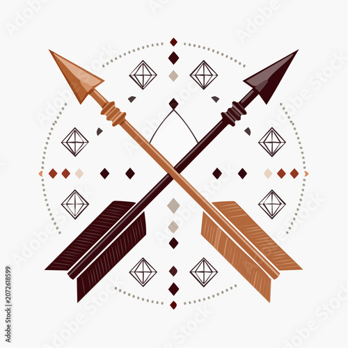 Bohemian Arrows and Geometric Pattern