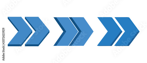 3d chevron arrow icon collection featuring forward direction symbols, navigation indicators and modern progression markers