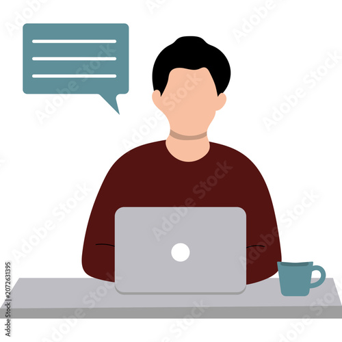 Handrawn Office Administration Illustration