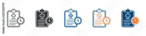 Photos Waiting Period Icon Set Multiple Style Collection