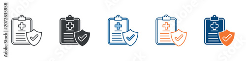 Tableau sur toile Coverage Icon Set Multiple Style Collection