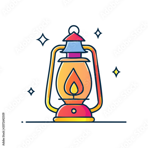 Flat vector lighthouse illustration