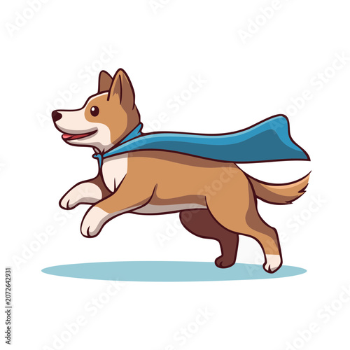 Brown horse with blue saddle ribbon vector