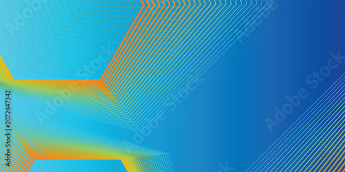 Abstract Blue Geometric Gradient Background with Modern Linear Perspective Design