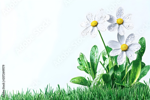 Morning Dew on Daisies