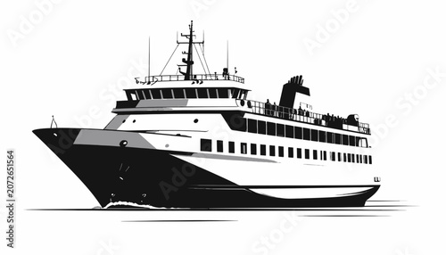 Fényképezés Large Ferry Boat for Transportation.