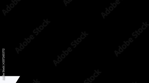 Vertical skew stripe shape wipe transition animation loop motion graphic overlay on transparent background